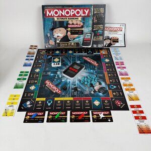 HASBRO MONOPOLY Ultimate Banking Board Game 100% Complete EUC